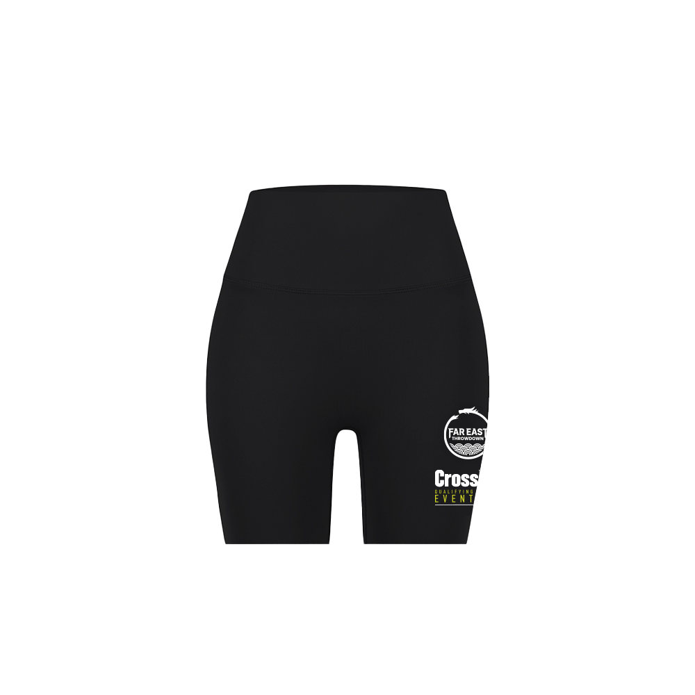 Far East Throwdown Crossfit EDT Women's Leggings Medium Shorts 6"